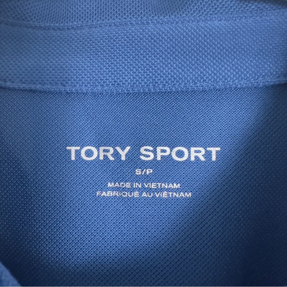 Tory Burch sport tech pique sleeveless ruffle golf tennis polo shirt - Picture 8 of 8